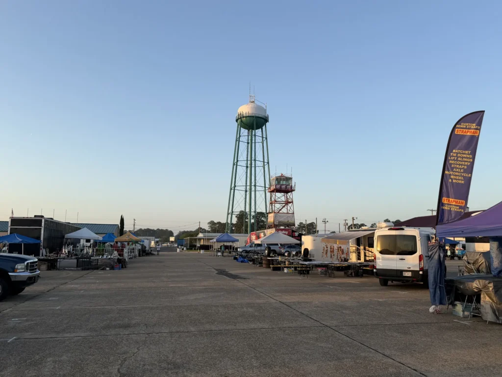 View of the water tower from my spot at the Moultrie swap meet
