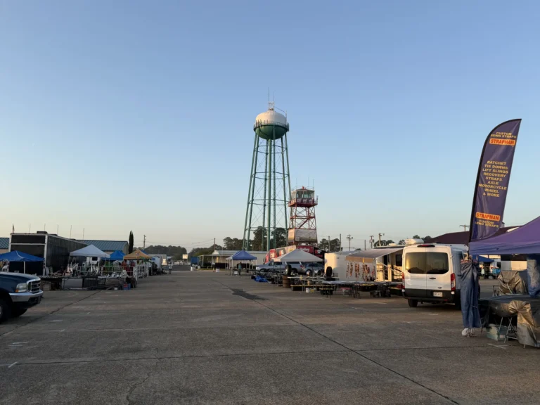 View of the water tower from my spot at the Moultrie swap meet