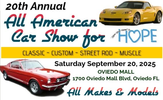 20th Annual American Muscle Car Show for HOPE