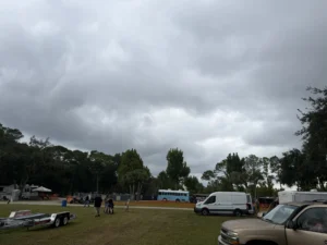 Saturday Rain Threatened at the Entrance at the 34th Beach Biketoberfest Motorcycle Parts Swap Meet